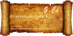 Glattstein Csák névjegykártya